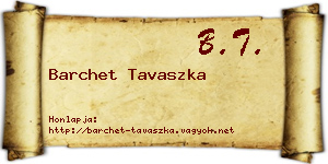 Barchet Tavaszka névjegykártya